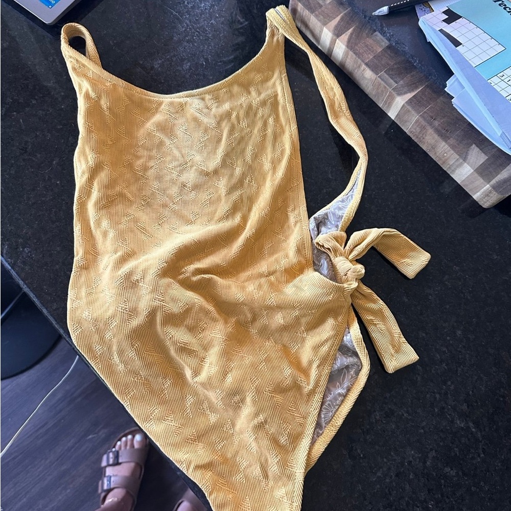 Free People Pamela Yellow One Piece Swimsuit